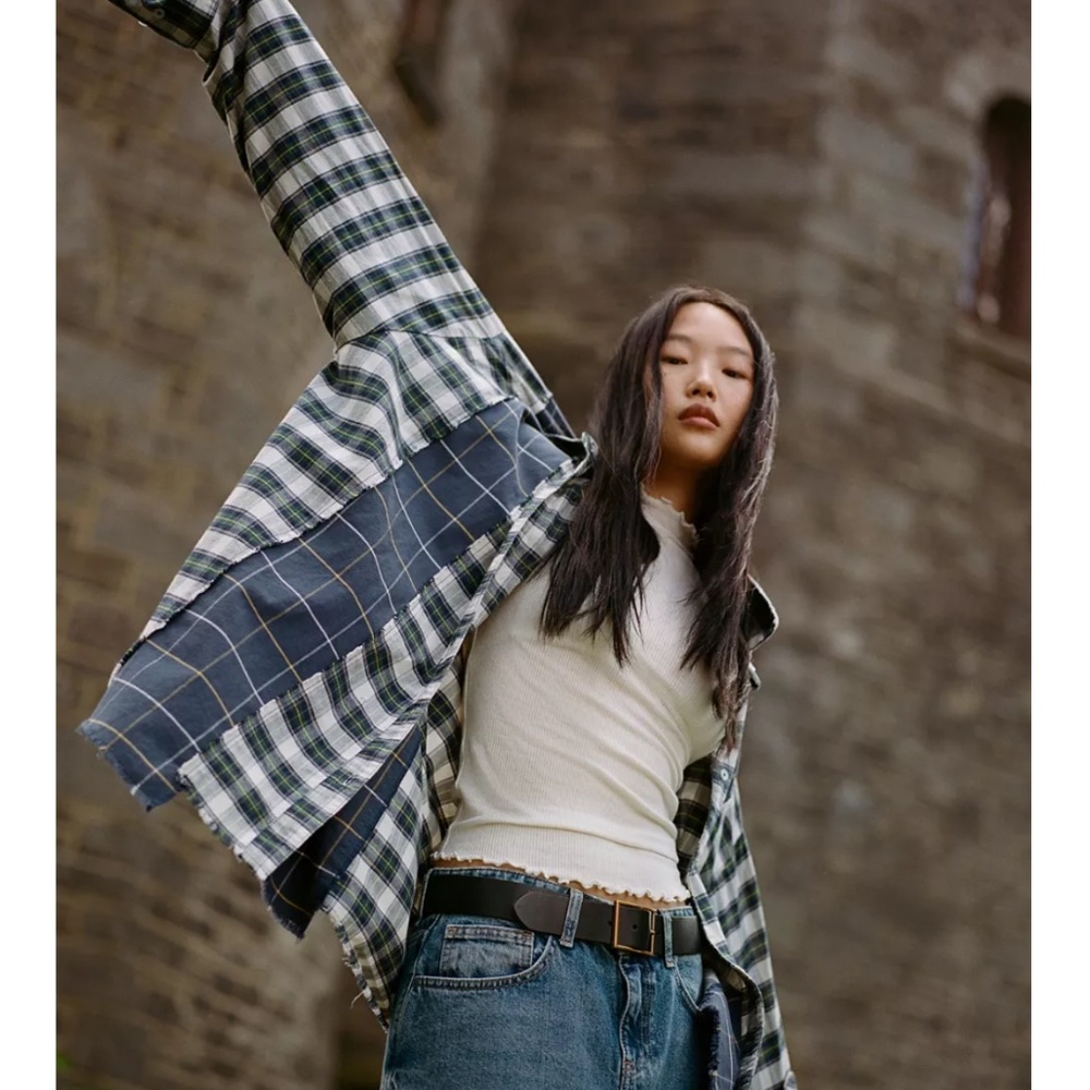 Urban outfitters BDG Spliced Dad Button-Down Shirt